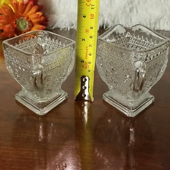 Indiana Glass Sandwich Pattern Creamer & Sugar - Picture 4 of 9